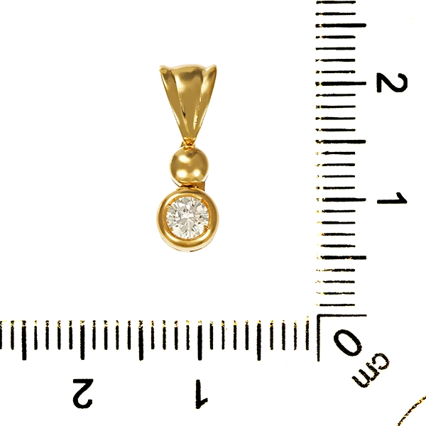 Anhänger, 18K, Gelbgold, Brillant