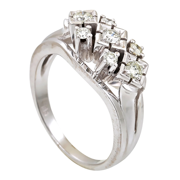 Diamantring, 14K, Weißgold, Brillanten