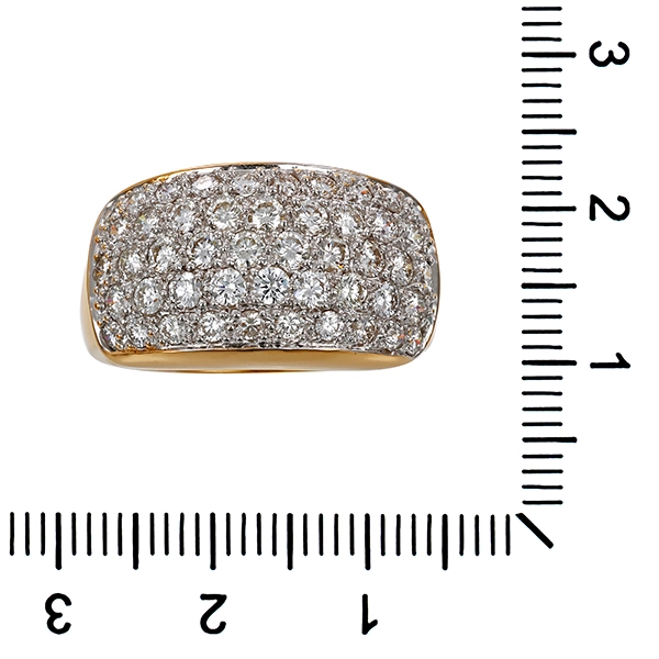 Ring, 14K, Gelb-/Weißgold, 2,16ct, Brillanten