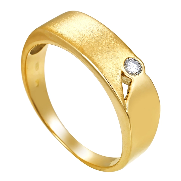 Diamantring, 14K, Gelbgold, Brillant