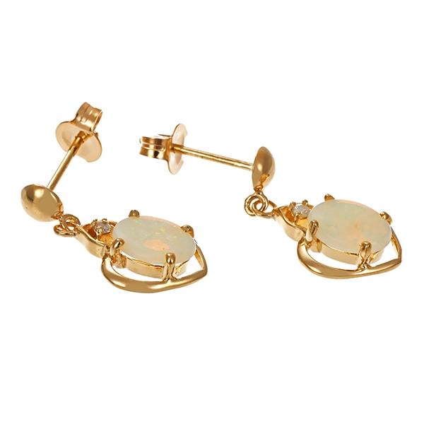 Steckhänger, 14K, Gelbgold, Opal, Brillant
