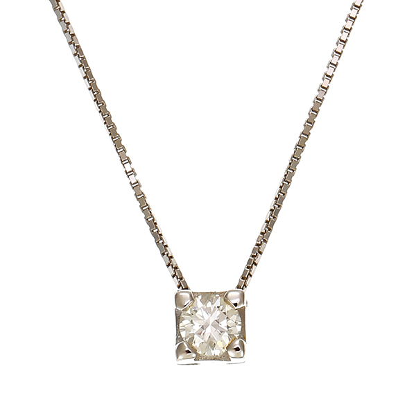 Collier, 18K, Weißgold, Brillant 0,16 ct 
