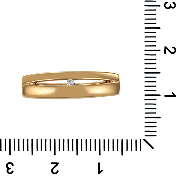 Brillantring, 14K, Gelbgold