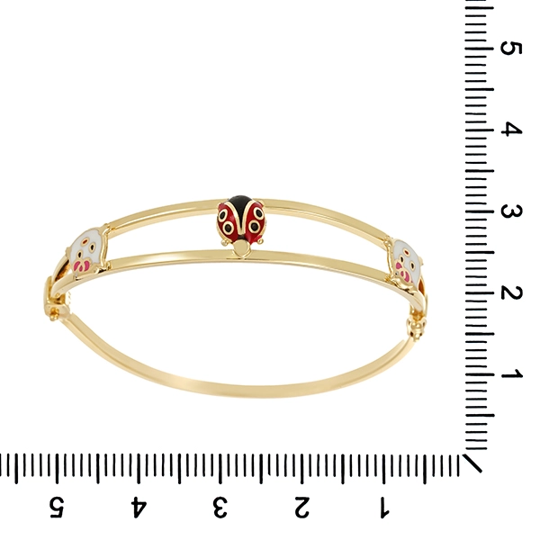Armreif, 14K, Gelbgold, Emaille