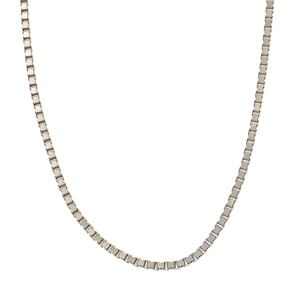 Kette, 14K, Weißgold, Venezianer-