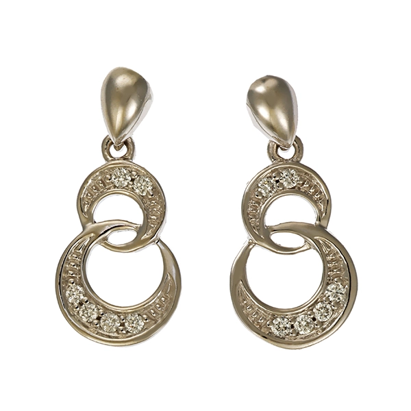 Steckhänger, 14K, Weißgold, Brillant