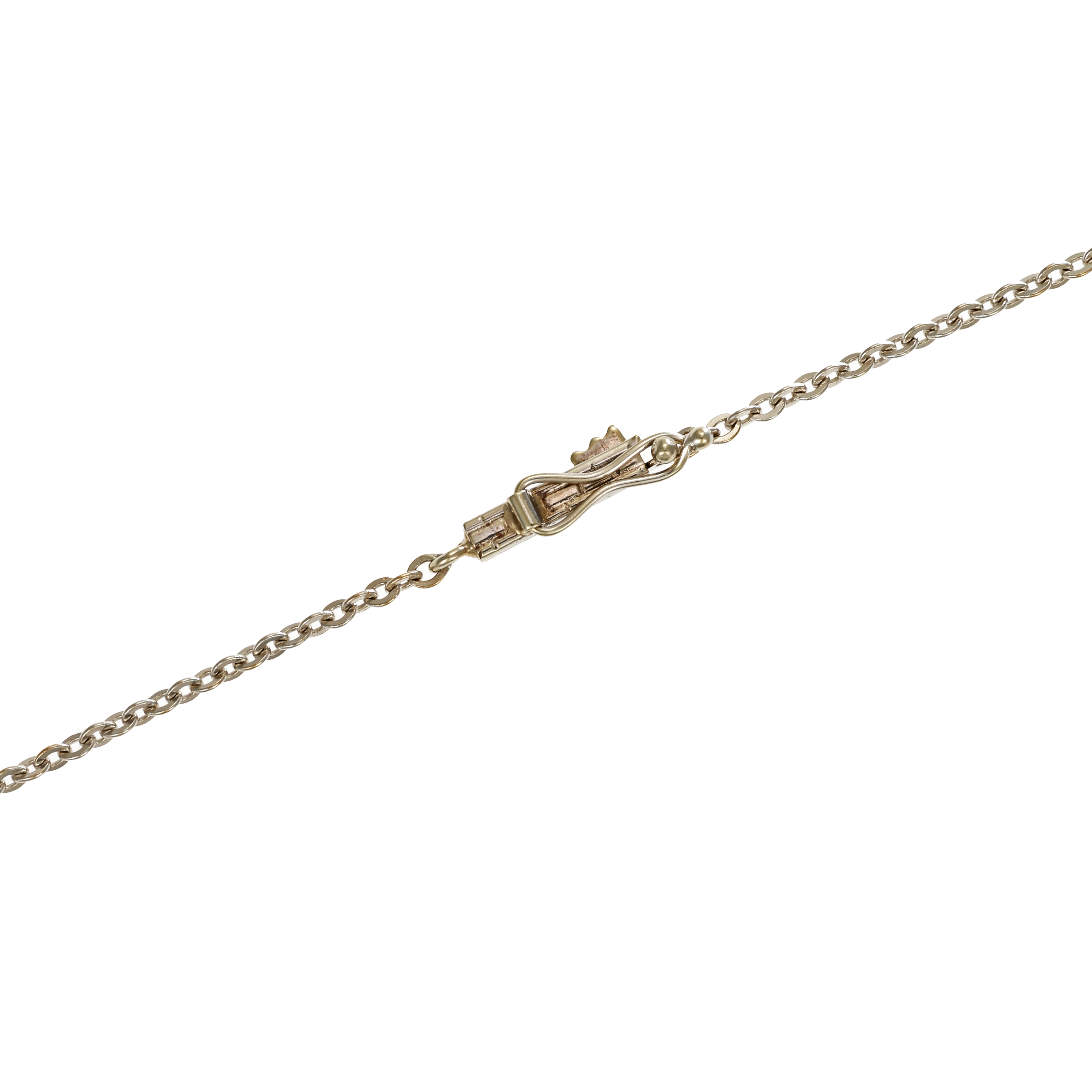 Collierkette, 14K, Weißgold, Anker
