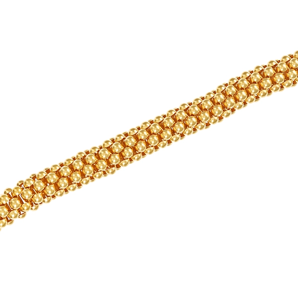 Collier, 18K, Gelbgold, Himbeer-, FOPE