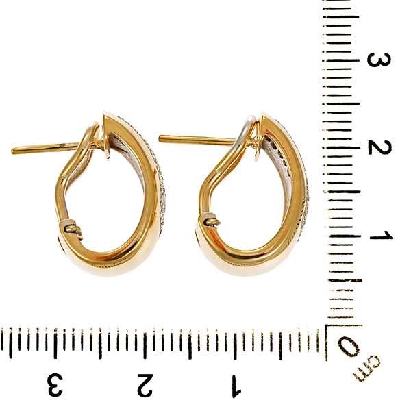 Clipstecker, 14K, Gelb-/Weißgold, Brillanten 0,50 ct
