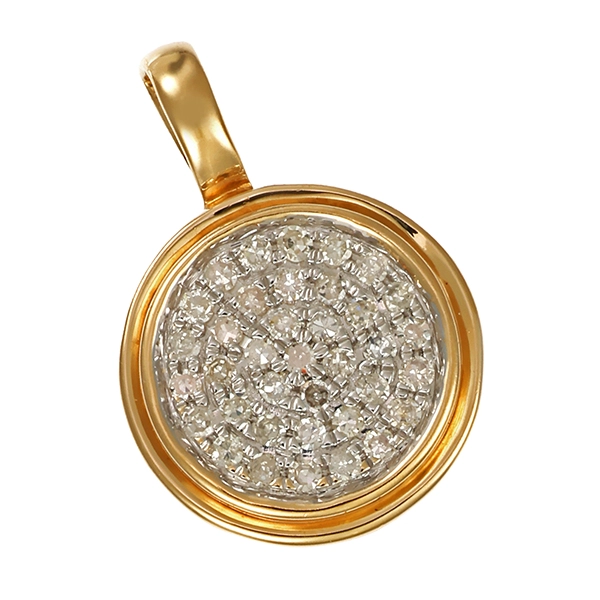 Anhänger, 9K, Gelbgold, Diamanten 0,37 ct