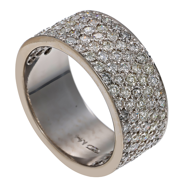 Diamantring, 18K, Weißgold, Brillanten 1,70 ct