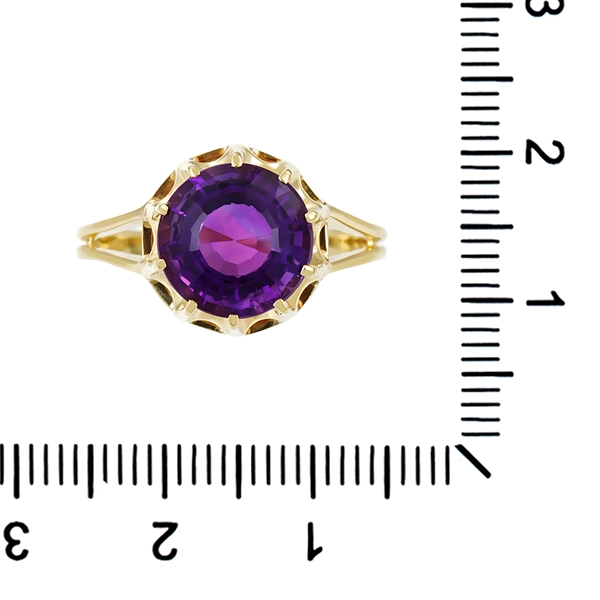 Ring, 14K, Gelbgold, Amethyst