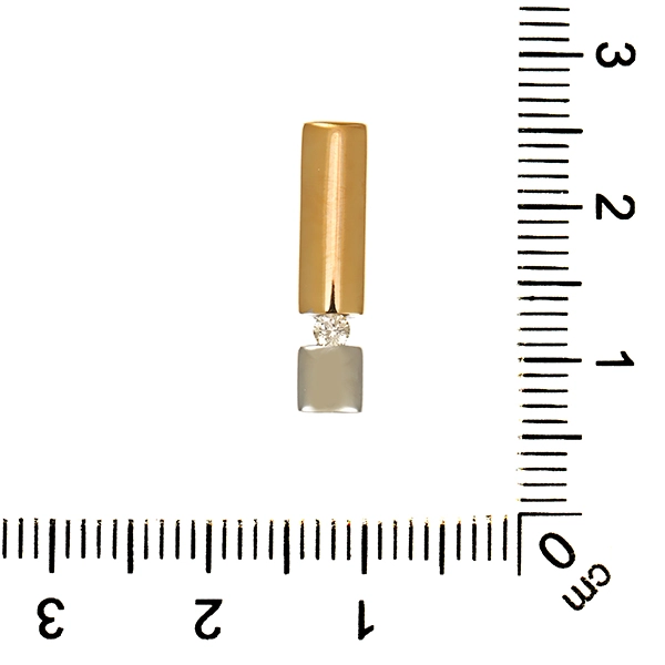 Anhänger, 14K, Gelb-/Weißgold, Brillant