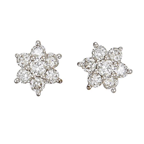 Ohrstecker, 14K, Weißgold, Brillanten