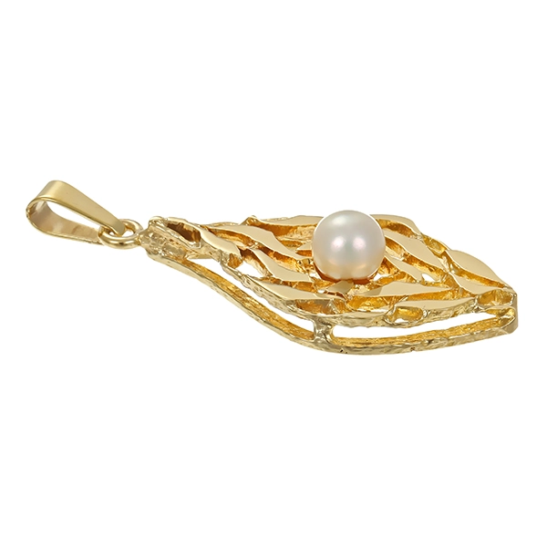 Anhänger, 8K, Gelbgold, Perle