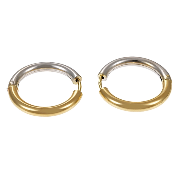Creolen, 14K, Gelb-/Weißgold