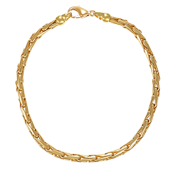 Armband, 14K, Gelbgold, Zopf-