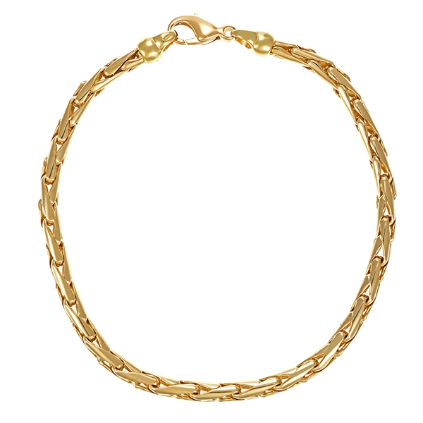 Armband, 14K, Gelbgold, Zopf-