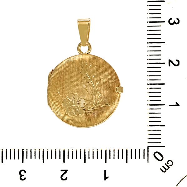 Anhänger, 14K, Gelbgold, Medaillon