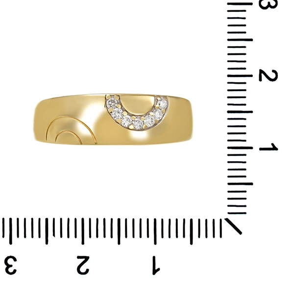 Diamantring, 14K, Gelbgold, Brillanten 0,11 ct