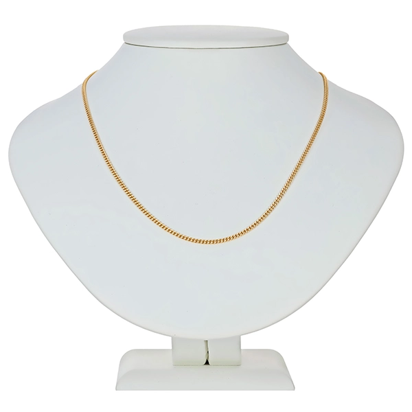 Collierkette, 14K, Gelbgold, Flachpanzer-