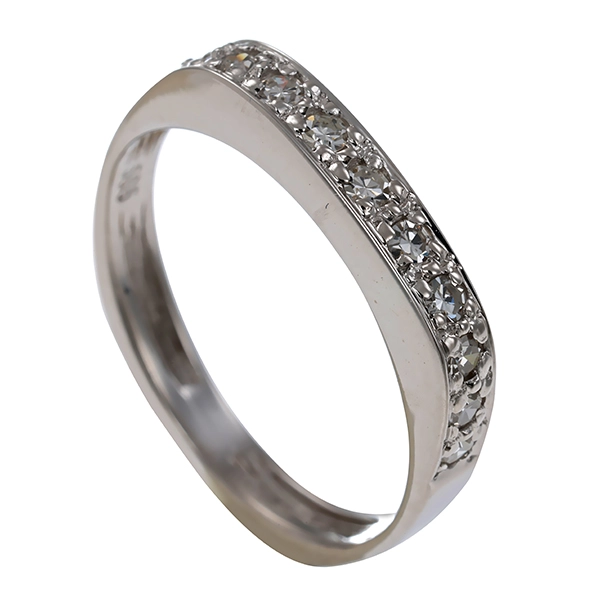 Ring, 14K, Weißgold, Diamanten