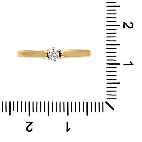 Diamantring, 14K, Gelb-/Weißgold, Brillant