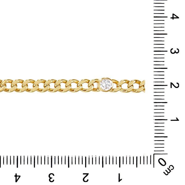 Armband, 18K, Gelbgold, Brillant 0,15 ct