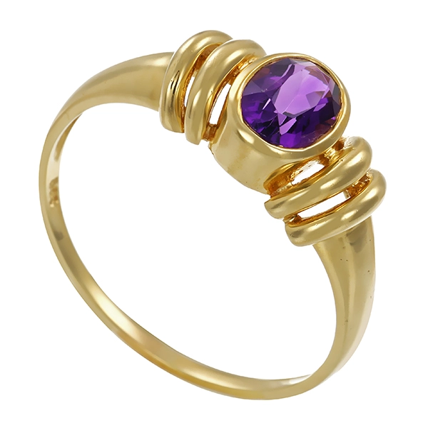 Ring, 14K, Gelbgold, Amethyst