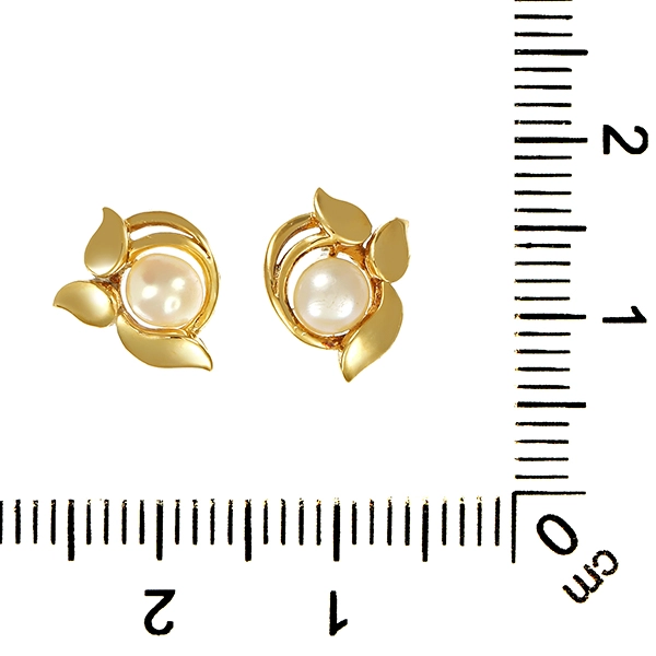 Ohrstecker, 14K, Gelbgold, Perlen