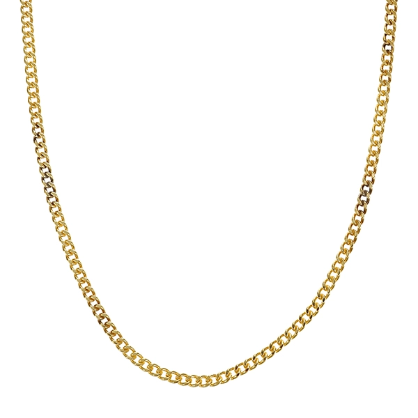 Collierkette, 14K, Gelbgold, Flachpanzer-