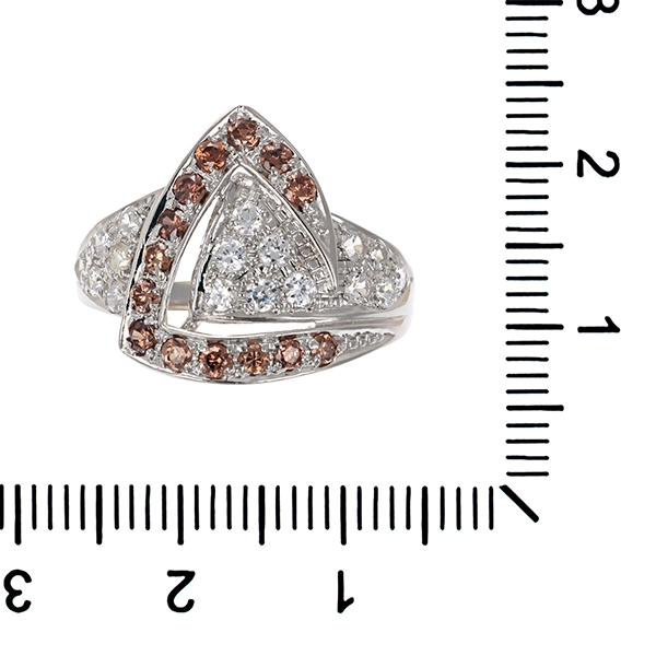 Ring, 18K, Weißgold, Zirkonia
