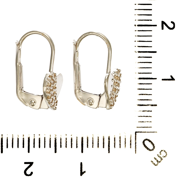 Ohrhänger, 14K, Weißgold, Zirkonia