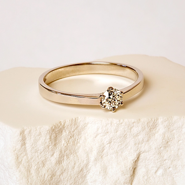 Diamantring, 18K, Weißgold, Brillant 0,25 ct