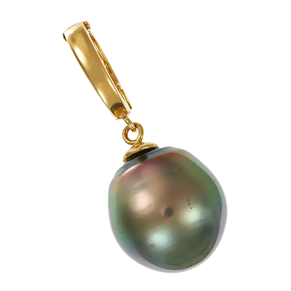Anhänger, 14K, Zuichtperle, Clip