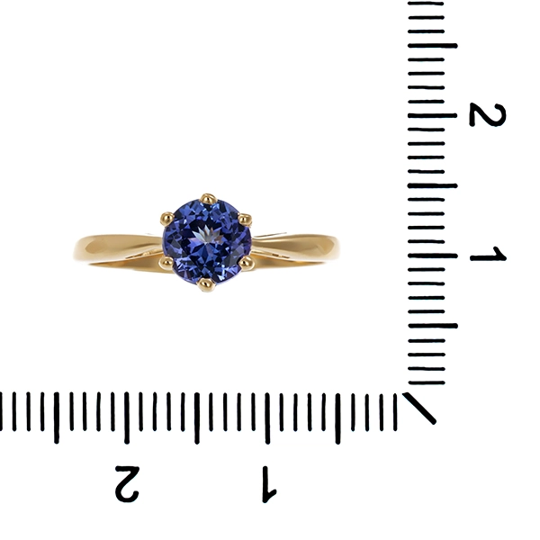 Ring, 14K, Gelbgold, Tansanit