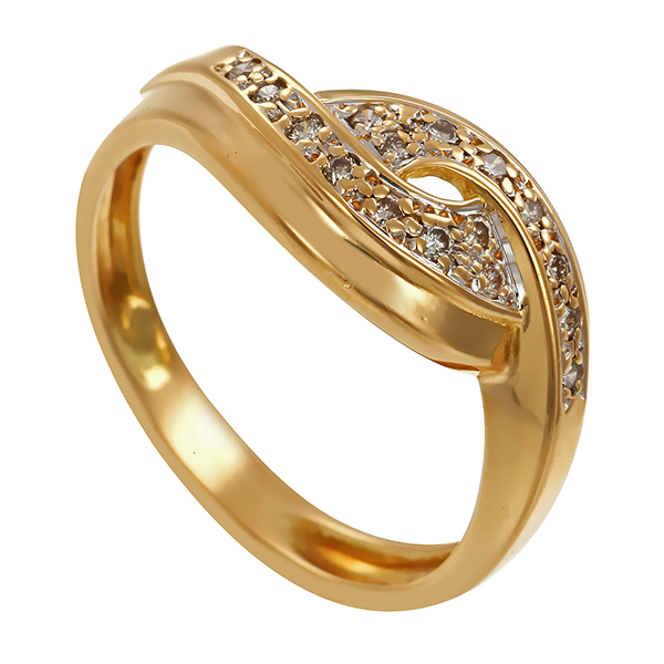 Diamantring, 18K, Gelbgold, Brillanten