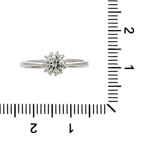 Diamantring, 18K, Weißgold, Brillant 0,45 ct