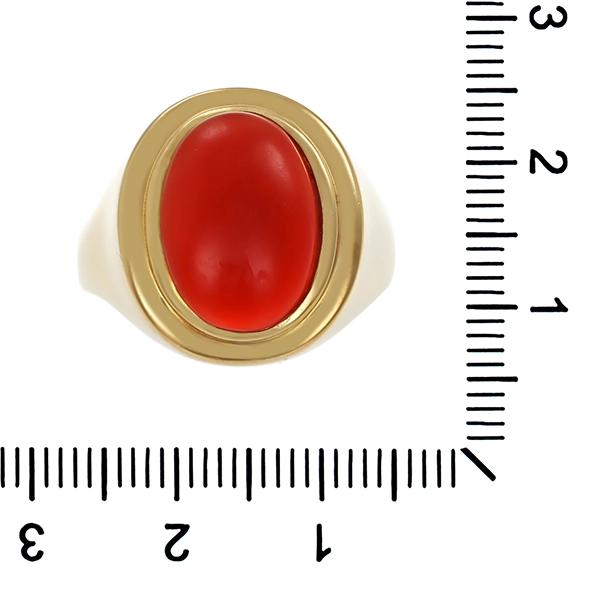 Ring, 8K, Gelbgold, Karneol