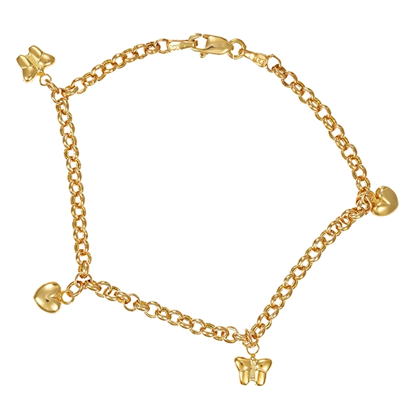 Armband, 14K, Gelbgold, Erbs-