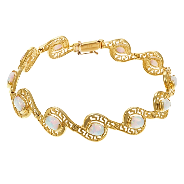 Armband, 14K, Gelbgold, synth. Opal