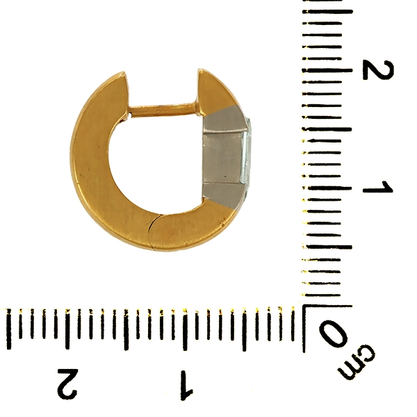 Creolen, 18K, Gelbgold, Aquamarin