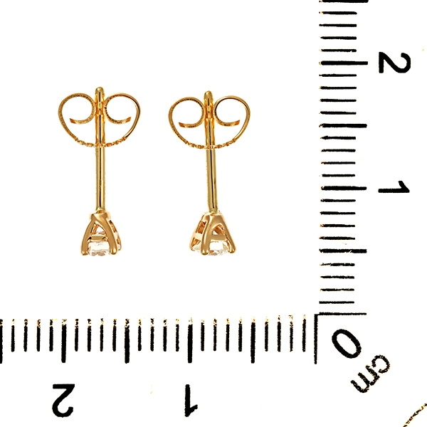 Ohrstecker, 14K, Gelbgold, Brillanten