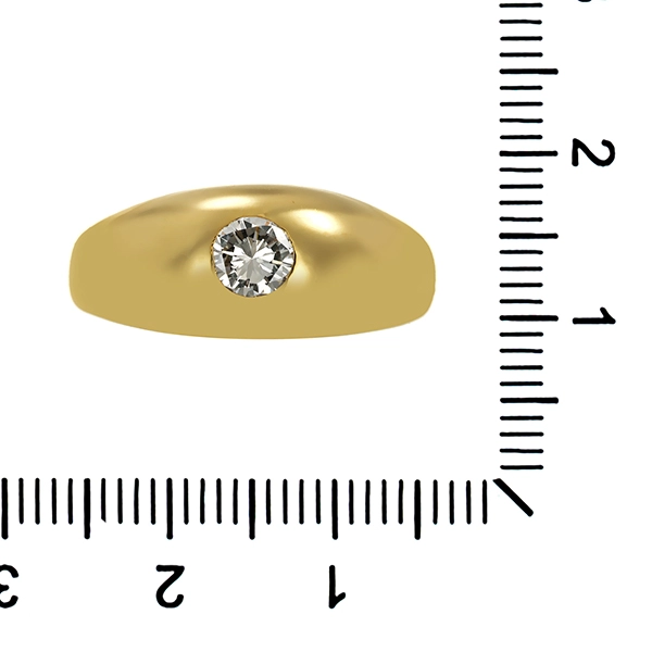 Herrenring, 18K, Gelbgold, Brillant 0,33ct