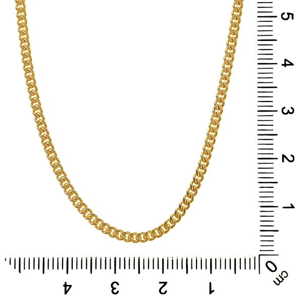 Kette, Panzer-, 14K, Gelbgold