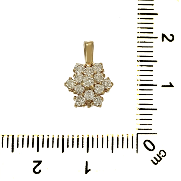 Anhänger, 14K, Gelb-/Weißgold, Brillanten 0,40 ct