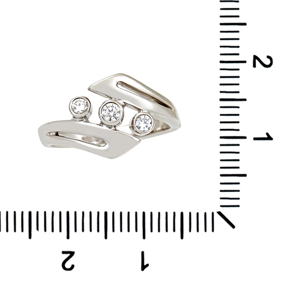 Diamantring, 14K, Weißgold, Brillanten 0,12 ct