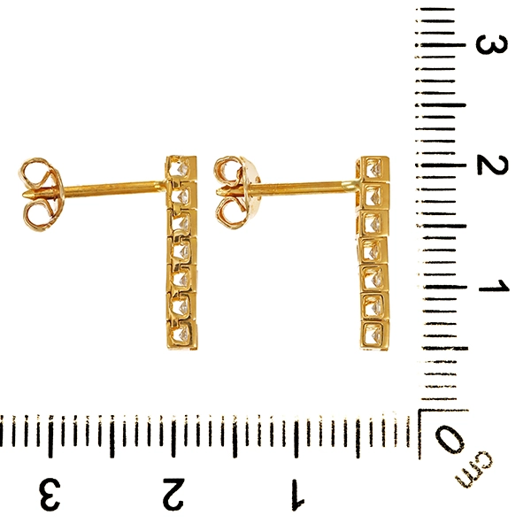 Steckhänger, 18K, Gelbgold, Zirkonia