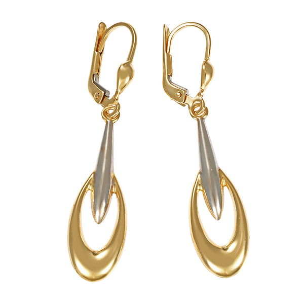 Ohrhänger, 14K, Gelb-/Weißgold