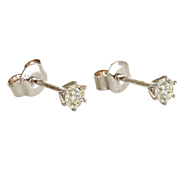Ohrstecker, 14K, Weißgold, Brillanten